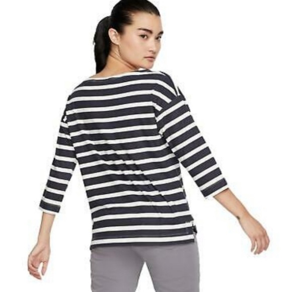 NWT Nike Dri-Fit Women’s UV Striped Golf Shirt - Picture 2 of 9